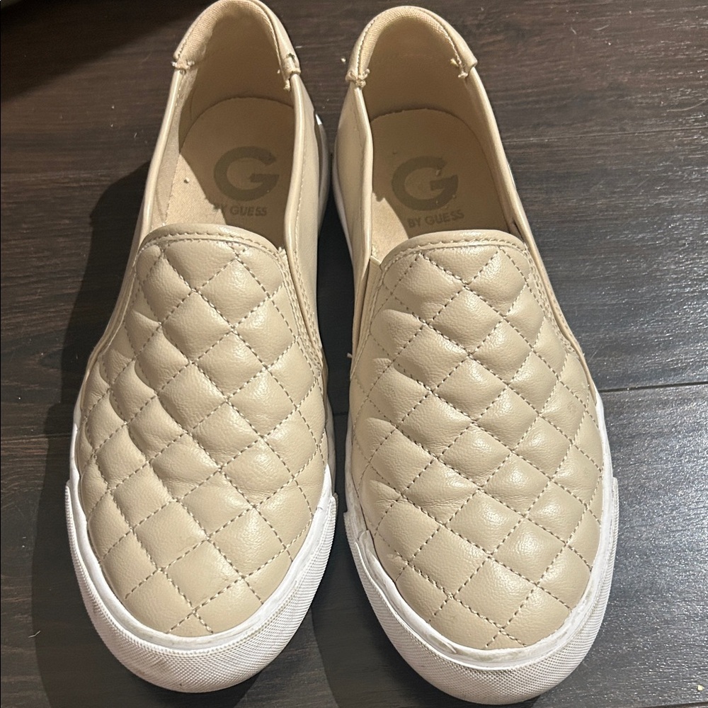 GUESS Women's Quilted Slip-On Sneakers - Beige